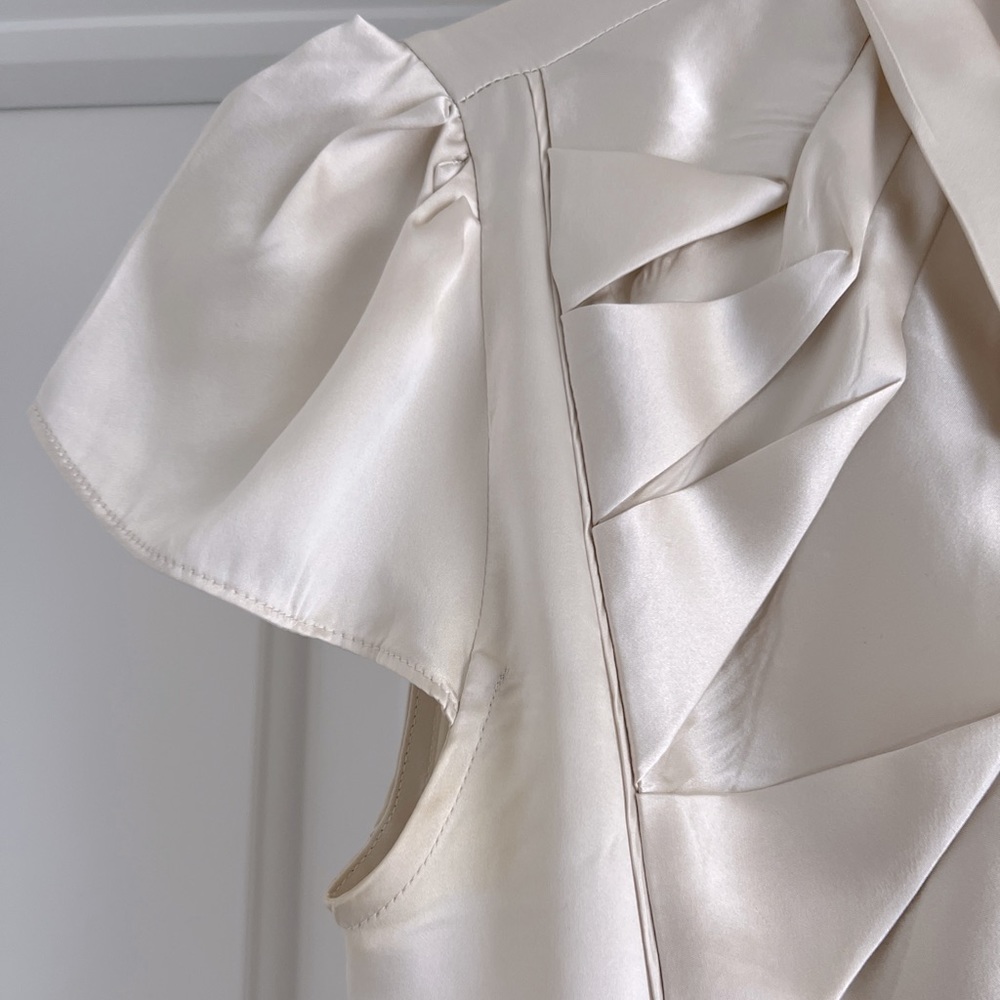 100% Silk Blouse with Bow Detail - Sz XS - Picture 6 of 7
